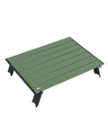 iClimb Ultralight Compact Mini Beach Picnic Folding Alu. Table with Carry Bag, Two Size (Green, L) - color: Green, size: Large