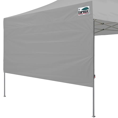 Eurmax USA 10ft Instant Canopy SunWall Canopy Tent Sidewall for Pop Up Canopy Tent,1 Pack Removable Sidewall Only(Grey) - color: Gray, size: 10ft