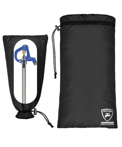 Enlarge Outdoor Faucet Cover for Winter Freeze Protection, 13” W x 25" H Hose Bib Covers Socks for Garden Lawn Faucets & Yard Hydrant, Reusable Long Insulated Spigot Cover, Black, 1 Pack - size: 13"×25"-1