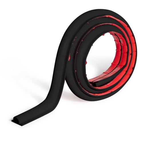 Rubber Bond TV Cord Hider Cable Protector - Strong Self Adhesive Wall Cord Cover Cable Hider - Low Profile Cable Management Wall Cord Concealer Cable Raceway - color: Black, size: 8 Feet, style: 1 Cord