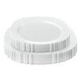 PLASTICPRO 32 Pack Elegant Disposable Plastic Plates Combo Set Includes 16 Dinner Plates and 16 Salad Heavy Duty Fancy Party Plates White Embossed Victorian Design - color: White Embossed