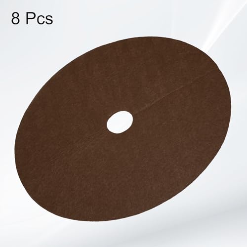 HARFINGTON 8pcs Tree Mulch Ring 12.6 Inch Non-Woven Round Tree Protector Weed Barrier Mat Plant Cover Rings for Weed Grass Control Root Protection, Brown - color: Brown, size: 12.6