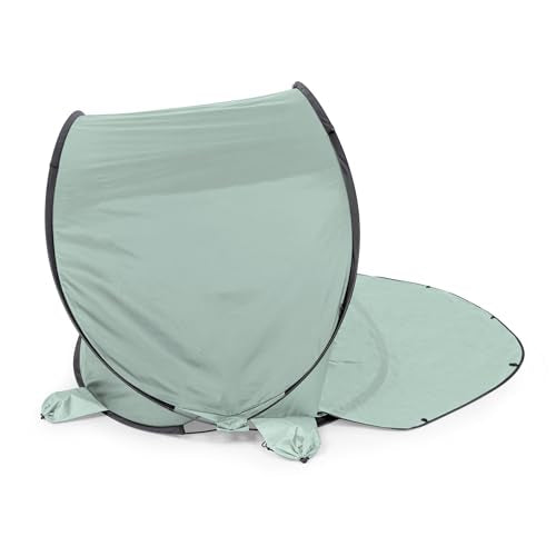 Picnic TIME Manta Portable Beach Tent, Fully-Assembled Pop Up Tent, Beach Shade and Sun Shelter, Instant Outdoor Shade with Carrying Bag for Outdoors and UPF50+ UV Protection, (Light Green) - color: Light Green