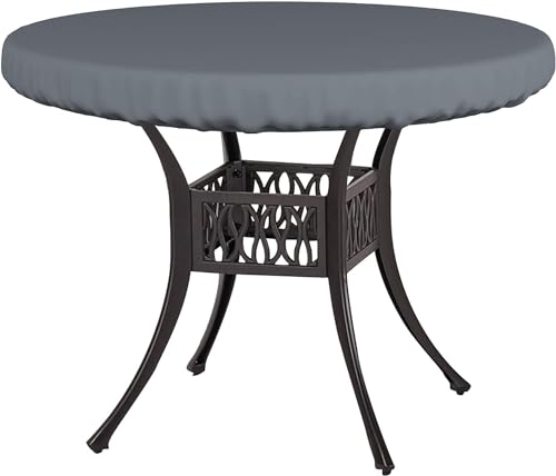 Covers & All Round Table Top Cover, 12 Oz Waterproof UV & Weather Resistant Patio Table Cover, Outdoor Table Cover for Patio Outdoor Furniture & Coffee Table (30" Dia x 4" H Inches, Gray) - color: Grey, size: 30" Dia x 4" H