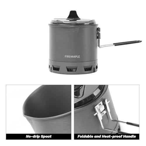 Fire-Maple Petrel Quickboil Pro Ultralight Cooking System – Compact & Fast-Boiling Backpacking Stove Pot Set, Ideal for Hiking, Solo Camping, Travelling, Hunting Trips | Petrel G2 Cooking Set - size: 7.9 Quarts