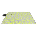 REDCAMP Extra Large Fleece Picnic Blanket Waterproof Sandproof, Soft Plush & Foldable Outdoor Blanket for Lawn Park Beach Travel,Green Leaves 79"x79" - color: Green Leaves 79"x79"