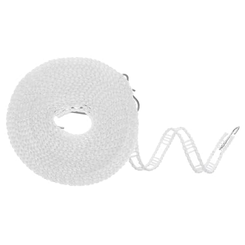 uxcell Windproof Clothesline, 5M 16.4ft Plastic Non-Slip Clothes Drying Rope Portable Travel Clothesline for Courtyard Outdoor Laundry Camping, White - color: White, size: 16.4ft