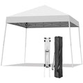 Canopy Tent, 10X10 FT Pop Up Canopy Outdoor Instant Tent Slant Legs with Carrying Bag, Portable Gazebo Shelter for Patio Deck Garden and Beach - 8X8 FT Canopy Cover (White) - color: White