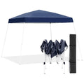 GDY Outdoor 8x10 Ft Pop Up Canopy Tent,Portable Instant Folding Shelter Gazebos, Patio Canopy with Carrying Bag,Navy Blue.