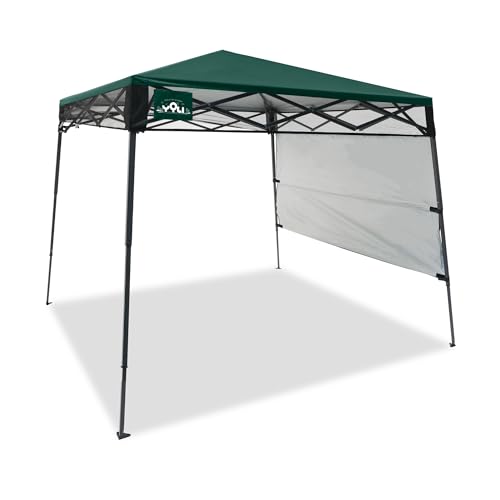 YOLI Go!Shade 36 Instant Pop-Up Canopy, 7x7 Lightweight Backpack Shelter with Attached Wall & UV Protective Top - Deep Forest Green