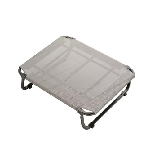 Outdoor Elevated Dog Cot, Breathable Cooling Elevated Cot Hammock Pet Bed for Small & Medium Dogs, Washable Mesh Cover, Raised Metal Frame, Collapsible, Portable 【XS-22 * 20 * 5 in】 Gray - color: Gray, size: X-Small
