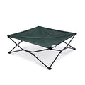 Coolaroo On-The-Go Elevated Dog Bed - Foldable Pop-Up Travel Dog Bed with Breathable, Moisture-Resistant Fabric, Carry Bag Included, Lightweight & Portable, Brunswick Green, Extra Large - color: Brunswick Green, style: King