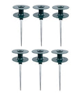6 Pcs Garden Hose Guide on Spike, Guides Water Hoses Guide on Zinced Spike Hose Guard for Plant Protection Garden Hose Rust Sturdy Metal Stake Heavy Duty Dark Green Spin Top