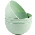 Unbreakable Wheat Straw Cereal Bowls Set of 4, 24 OZ Microwave and Dishwasher Safe Lightweight Soup and Salad Bowl Sets, Reusable Dessert Bowls for Rice, Pasta, Snack, Fruit, BPA Free (Green) - color: Green