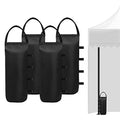 IALNAI 112 LBS Canopy Weights Sand Bags for Canopy Outdoor Advertising Tent Sunshade Fixed Windproof Pop up Tent（No Sand） 4-Pack Package May Vary - color: Black