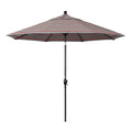 California Umbrella 9' Rd Pacific Trail Series Aluminum Patio Umbrella, Crank Lift, Push Button Tilt, Black Finish, Sunbrella Gateway Blush Fabric - color: Gateway Blush