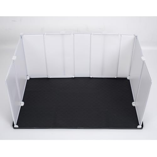 Litter Box Splash Guard, Litter Box Pee Shields for Dogs, Easy to Clean Indoor Dog Fence with Puppy Pee Pad Holder Tray Fits