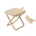 11.8" Pocket Chair Lightweight Travel Stool Portable Camping Chair Thickened Folding Camp Stools 350lbs for Adults Hiking Purse Stool, Khaki - color: Khaki