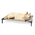 Coolaroo Pro Elevated Dog Bed with HeatShield Fabric – Advanced Cooling Raised Cot for Small & Medium Breeds, Easy-Clean, Low-to-Ground Access, Bonus Bolster Pillow – Great Sandy Beige - color: Great Sandy Beige, size: Medium