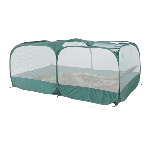Foldable Portable Pet Playpen, Pop-Up Breathable Mesh Small Animal Cage with Transparent Walls & Bottom, Outdoor Indoor Small Animal Enclosures Tent for Lizards,Cats,Chickens,Rabbits (2M)