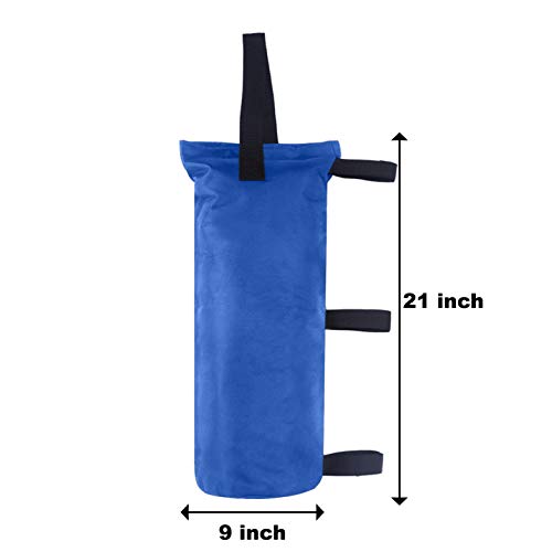 ABCCANOPY Canopy Weights Set of 4-150LBS Sand Bags for Pop up Tent, Weight Bags for Outdoor Gazebo, Trampoline, Pergola, Blue (Without Sand) - color: Blue, size: 150lbs