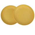 9 Inch Unbreakable Dinner Plates,2Pcs Reusable Plate for Camping,Picninc,Family Dinner, Yellow - color: Yellow
