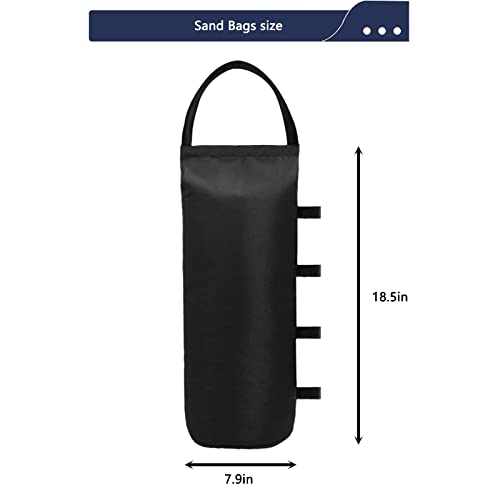 IALNAI 112 LBS Canopy Weights Sand Bags for Canopy Outdoor Advertising Tent Sunshade Fixed Windproof Pop up Tent（No Sand） 4-Pack Package May Vary - color: Black