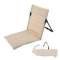 Ultra-Light Folding Camping Chair with Backrest,Outdoors Relaxing Floor Seat for SwimmingPool Beach Lawn Picnic Road Trips - color: Beige