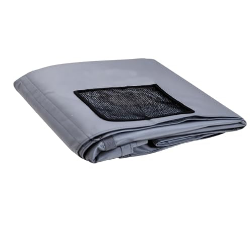 3-in-1 Outdoor Dog Tent Windproof Sun Shade Cover, Large Outdoor Pet House Cover (4'x4'x3.3'), Pet Gazebo Sun Shelter - Cover Only - color: Cover Only Grey