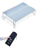 WildCall Ultralight Backpacking Table, Mini Folding Camping Table with Carry Bag, Compact Portable Aluminum Table for Hiking, Backpacking, Cooking, Beach, Travel Gear - color: Silver