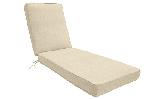 Eddie Bauer Chaise Double Piped 23X75X2.5, Canvas Flax - color: Canvas Flax, size: DOUBLE PIPED, style: 23x75x2.5