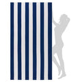WILFA Extra Large Beach Towel - Oversized Mircofiber 40 x 70 inches, XL Striped Lightweight Pool Towel, Big Cabana Swim Travel Towel for Adults Mens Women,Dark Blue - color: Dark Blue