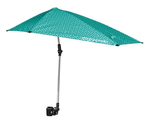 Sport-Brella Versa-Brella SPF 50+ Adjustable Umbrella with Universal Clamp - color: Bright Turquoise, style: REG