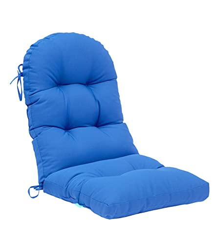 QILLOWAY Outdoor High Back Chair Cushion for Adirondack, All Weather Rocking Chair Cushions Thick Padded Replacement for Patio Furniture,Marine Blue - color: Marine Blue