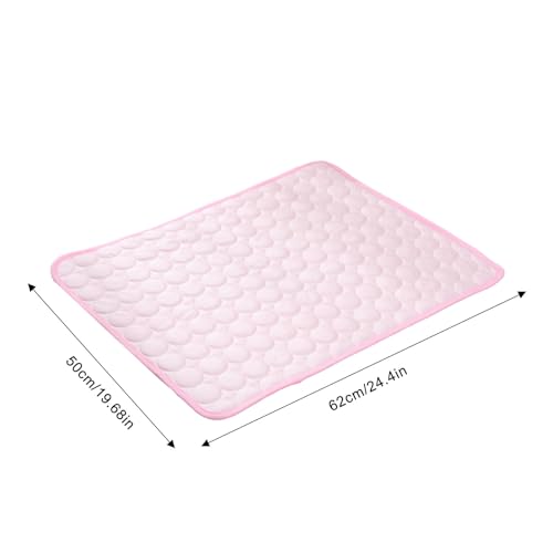 Puppy Cooling Pad - Pet Summer Mat, Gel Comfort | Pressure-Activated Dog Cushion, Portable Sofa Blanket, Washable Crate Rest, Lightweight Kennel for Hot Weather - color: Pink, size: M