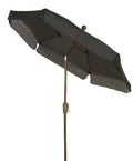 FiberBuilt Umbrellas Garden Umbrella with Push-Button Tilt, 7.5 Foot Black Canopy and Champagne Bronze Pole - color: Black with Champagne Bronze Pole, style: With Tilt