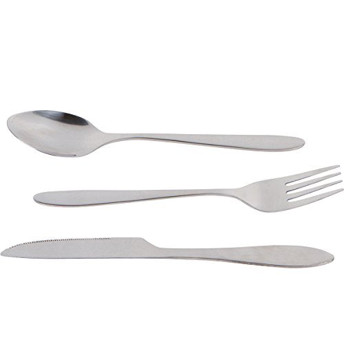 Reusable Travel Utensils with Case | Fork and Spoon Set with Knife and Optional Straws Great Office, Travel, or Camping Accessories | Lightweight, Sturdy Utensils - color: 3pc Set - Red