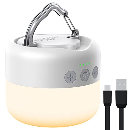 ZMNT LED Camping Lantern Rechargeable 1000LM, Up to 300H Running Time Camping Tent Light, 6700mAh Emergency Light for Hurricane, Power Outages, Home, Hiking, Water-Resistant - style: White