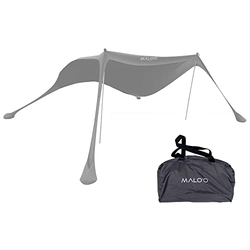Malo'o DualShade 10x10 Beach Canopy & Vehicle Awning – Exclusive 2-in-1 Sun Shelter, SPF 50 Shade Tent, Car Camping Awning, Carry Bag Included - color: Gray
