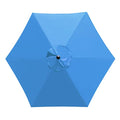 Sunnyglade 7.5ft Patio Umbrella Replacement Canopy Market Umbrella Top Outdoor Umbrella Canopy with 6 Ribs - color: Blue