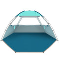COMMOUDS Beach Tent Sun Shade for 3/4/6/8 Person, UPF 50+ Beach Sun Shelter Canopy Tent, Lightweight, Easy Set Up and Carry - color: Turquoise, size: 6 Person