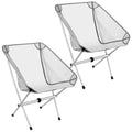 G2 GO2GETHER Ultra-Light Folding Camping Chair, All-Aluminum Frame, Surper Breathable Fabric, Easy to Carry, Compact Storage Size (2, Grey) - color: Grey