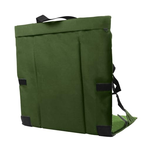Folding Stadium Seat Cushion with Backrest, Portable Bleacher Pad for Camping, Fishing,15.8'' x 16.5'',Lightweight Chair with Backrest for Outdoor Sports and Concerts (Olive) - color: Olive