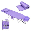 3 in 1 Women Comfort Backpack Beach Tanning Lounge Chair with Cushion Face Hole Softer Padded Adjustable Washable, Folding Layout Sun Chair for Adults Outside Reading Sunbathing Poolside, 6 Position - color: Purple / 1 Pack
