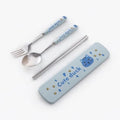 Cute Silverware Set, Animal Series Ceramic Handle Dinnerware Set Flatware Kitchen Accessories Camping Travel Sets Fork Spoon Chopstick Portable Cutlery Sets with Case, Bear Rabbit Duck Cat ( - color: Cat