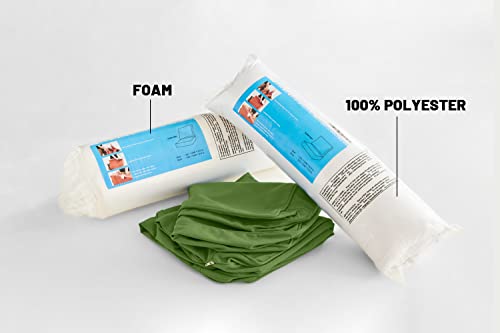 ARTPLAN Deep Seat Outdoor Patio Chair Cushions,2-Piece Seat and Back Cushion Set 24x24x6 and 18x24 Inches,Square,Invisible Green - color: Invisible Green