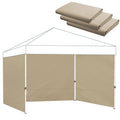 Canopy Sidewalls for 10x10 Pop Up Canopy 99% UV Protection, Waterproof, 3 Pcs Sidewalls Only,(Dark Khaki) - color: Dark Khaki, size: 10X10