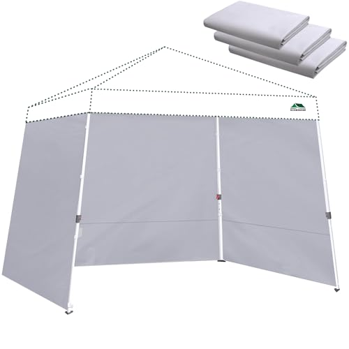 Canopy Sidewalls for 10x10 Slant Leg Pop Up Tent,3 Pack Sunwalls Only,(Gray) - color: Gray, size: 10X10