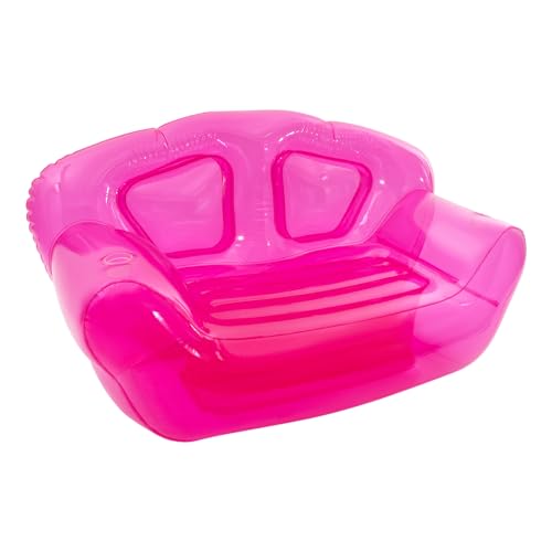 Inflatable Sofa Blow UP Chairs Couch Lounger Portable Air Inflatable Couch Inflatable Double Person Sofa for Indoor Living Tent Camping Outdoor Activities (Red)