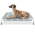 Elevated Raised Outdoor Dog Bed - Cooling Lifted Outside Dogs Cot Bed with Non-Slip Feet Dog Hammock Bed with Stainless Steel Frame Portable Puppy Pet Bed for Indoor & Outdoor - size: M:34'' x 26'' x 6''